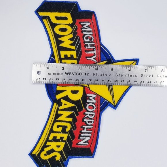 Vintage Mighty Morphin Power Rangers Large Felt Patch Applique 90s Kid N… - Picture 3 of 5